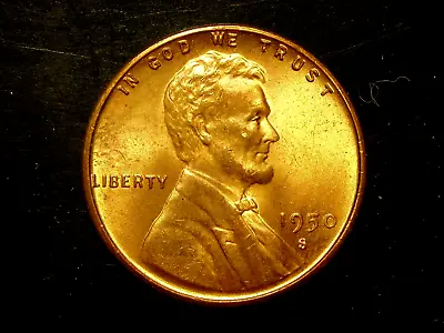 1950-s  Unc Lincoln Wheat Cent #21 • $6