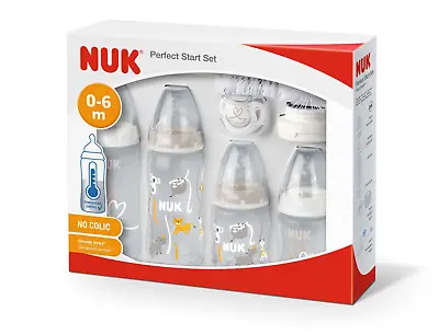 NUK Perfect Start First Choice Baby Bottles Set 0-6 Months Temperature Control • £25.29