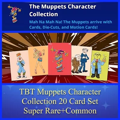 Tbt Muppets Character Collection-20 Card Set-sr+common-topps Disney Collect • $4.89