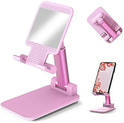 Universal Adjustable Portable Mobile Phone Stand Desktop Holder Desk Ipad Iphone • £5.99