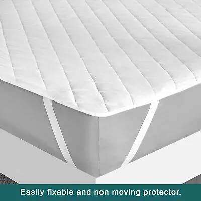 Quilted Mattress Cover Pad Protector Cooling Breathable Mattress Protector • $13.99