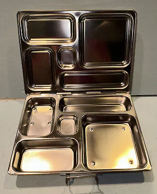 PLANETBOX Rover Stainless Steel Metal 5 Compartments Bento LUNCH BOX Planet Box • $30.13