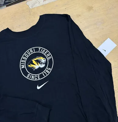  New Nike Sample Missouri Tigers Men’s Black Long Sleeve T-Shirt Sz L Football • $20
