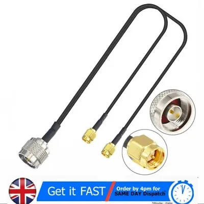 £11.99 • Buy N Type Splitter Cable N Male To Dual SMA Male Cable N-Type Adapter Cable V Type 