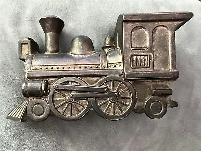 Vintage Puff Puff Engine Coin Bank Silverplate Train  • $6.99