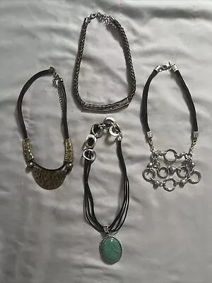 Vintage Premier Designs Costume Jewelry Lot Of Four 4 Statement Necklaces • $23