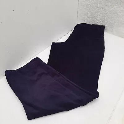 Mens Size W36 L33 M&S Corduroy Trousers Straight Leg With Stretch In Dark Purple • $15.54