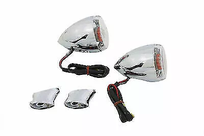 £48.07 • Buy Rear Turn Signal Kit Clear Lens Red LED For Harley Davidson By V-Twin