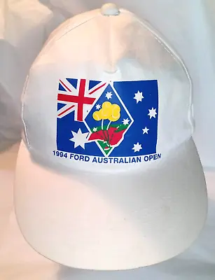 1994 Ford Australian Open Tennis - Baseball Style White Cap Vintage Hat • $38.95