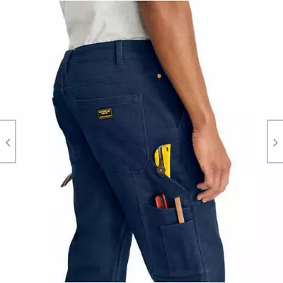 Caterpillar CAT Mens Authentic Work Pant Multi Tool Pockets Gusseted Crotch Blue • $29.99