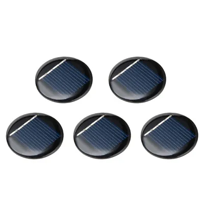 5Pcs 2V Poly Mini Round Solar Panel Module DIY For Phone Toys Charger 36mm Dia • $7