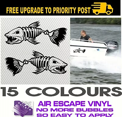 $14.90 • Buy Boat Car Stickers Decals Fishing 4x4 Marine FISH PAIR LARGE