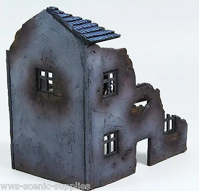 Normandy Half Ruined Farm House -  28mm World War 2 WWII Wargames Terrain • £10.99