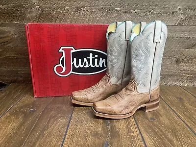 Justin Ladies Womens Size 10 B Willa Smooth Ostrich Square Toe Boots JE700 • $139