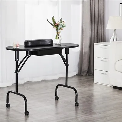 £69.95 • Buy Portable Manicure Table Foldable Nail Table/Desk Salon Table W/Wrist Cushion Bag