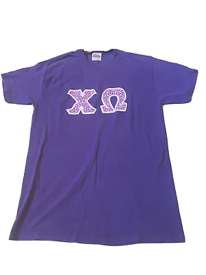 $8 • Buy T-shirt Medium Chi Omega Sorority Purple