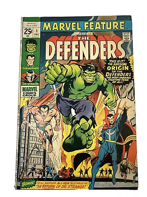 Marvel Feature #1 The Defenders Origin + Return Dr. Strange Vf Hulk Sub-mar 1971 • $109.99