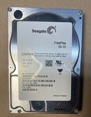 Seagate ST9750430AS 750GB 3.5  SATA Hard Drive 6Gb/s 5.4K RPM - Ref • £10