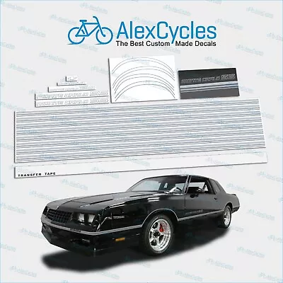 Monte Carlo SS 1985 86 Restoration Silver Decals Vinyl Stripes Full Kit Chevy • $127