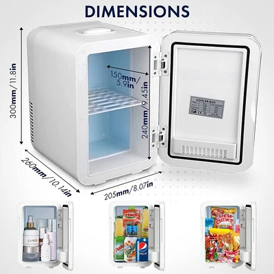 $60.88 • Buy 8L Mini Fridge Car Freezer Small Drinks Bar Cooler Warmer Portable Refrigerator