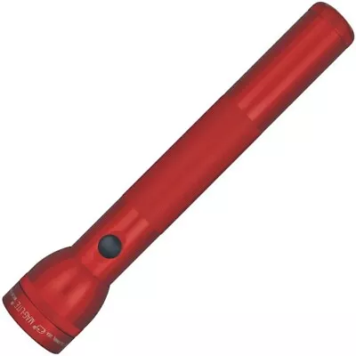 Mag-Lite Flashlight 3D-Red Aluminum Resists Water/Impact 45 Lumens Made In USA • $53.79