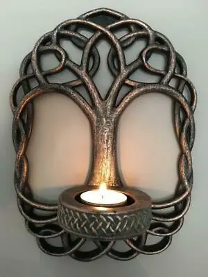 TREE OF LIFE Wall SCONCE Tealight Candle Holder Pagan Wiccan Gothic Celtic Knot • £500.95