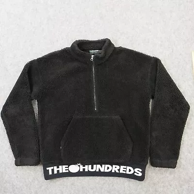 The Hundreds Sweater Mens Small Nepal Fleece Serpa 1/4 Zip Pullover Logo • $16.49