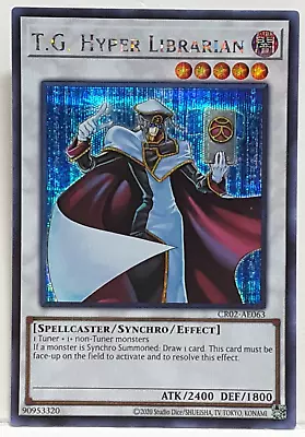 Yugioh Asian-English T.G. Hyper Librarian CR02-AE063 Secret Rare • $14