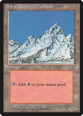 Snow-Covered Mountain 1x MtG Ice Age ICE SP/NM • $2.20