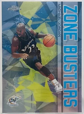 2002-03 Topps Chrome Zone Busters Michael Jordan Insert Card #ZB13 Wizards HOF • $29.95