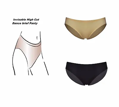 Children's Girls Seamless Invisible High Cut Dance Ballet Briefs Pants Knicker  • £5.95