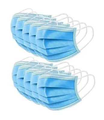 3 PLY DISPOSABLE PROTECTIVE FACE MASKS SURGICAL/MEDICAL Type II 50 Pack • £3.95