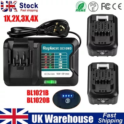 12Volt Makita 2Ah BL1021B Battery Charger BL1020 B BL1061B BL1051B BL1041B 10.8V • £17.90