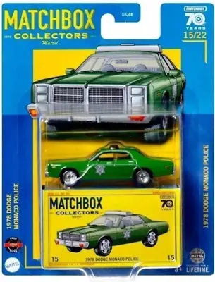 Matchbox 1:64 1978 Dodge Monaco Police Green Superfast 2023 Assurment T Hlj62!!! • $10.99