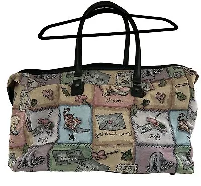 Walt Disney World Large Travel Bag VTG Needlepoint Tapestry Winnie The Pooh XXL • $49.97