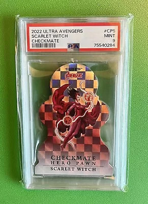 Scarlet Witch  2022 Fleer Ultra Avengers Checkmate Hero Pawn Psa 9  Marvel Pop 3 • $45