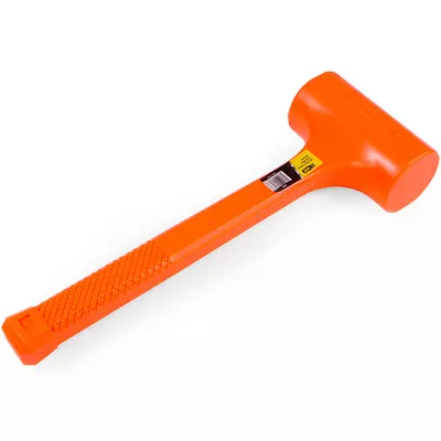 3 LBS Dead Blow Hammer Mallet 11-3/4  Spark And Rebound Resistant Neon Orange • $17.45