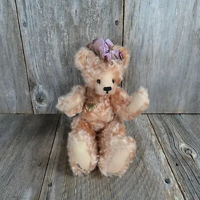 Vintage Teddy Bear Jointed Plush Sarah Brown Furry Locket Kisling Bears Handmade • $85