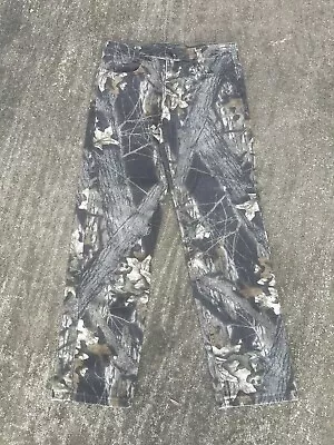Vintage Mossy Oak Brand Camo Break Up Pattern Pants Mens Tag Size 34 Made In USA • $34.99
