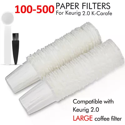 ICafilas 100-500 Disposable Filters Paper K-Carafe 2.0 Cups For Keurig Series US • $12.99