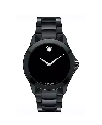 Brand New Movado Masino Men’s Black PVD Black Dial Watch 0607035 • $699