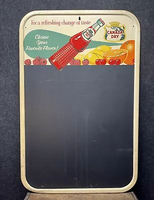 Vtg 50s 60s Canada Dry Soda Pop Advertising Menu Board Sign 30” Metal Chalkboard • $375