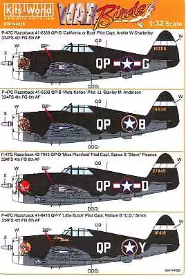 Kits World Decals 1/144 American REPUBLIC P-47D THUNDERBOLT Fighters • $9.99