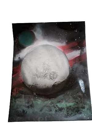 Planet Space Spray Paint Art Original Outer Space Painting • $30