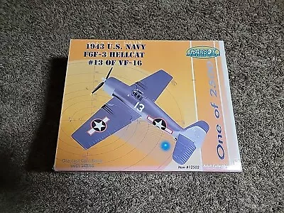 Gearbox 1943 US Navy F6F-3 Hellcat Diecast Airplane Bank & Stand 12502 #13 VF-16 • $45.99