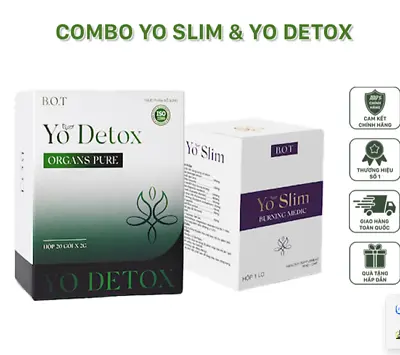 1 Combo B.O.T: 1x Yo Slim Buring Medic & 1x Yo Detox– Weight Loss Giam Can • $72.50