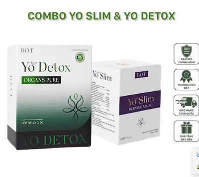 2 Combo B.O.T: 1x Yo Slim Buring Medic & 1x Yo Detox– Weight Loss Giam Can • $129.50