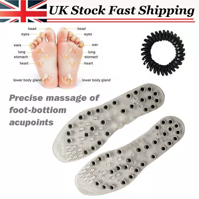 Acupressure Magnetic Insoles - Foot Massage Insoles + 60Pcs Moxibustion Tablets • £8.86