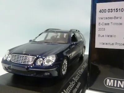 WOW EXTREMELY RARE Mercedes W211 E280T 2003 Break Blue 1:43 Minichamps-Spark-S • £105.60