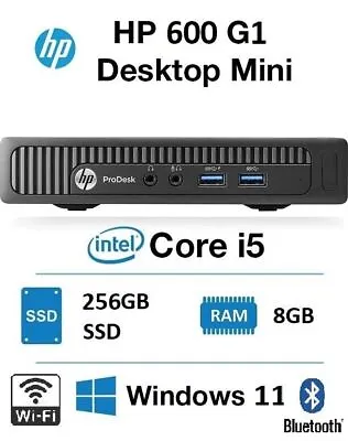 HP ProDesk 600 G1 Mini PC Computer Intel Core I5-4570 8gb 256gb WiFi & BT Win 11 • $69.98